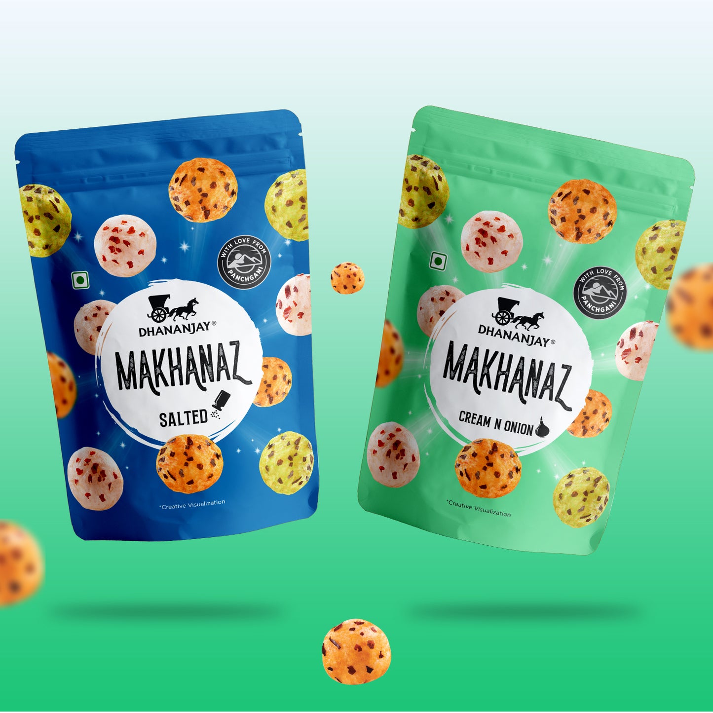 Cream & Onion and Salted Makhana (Pack of 2)