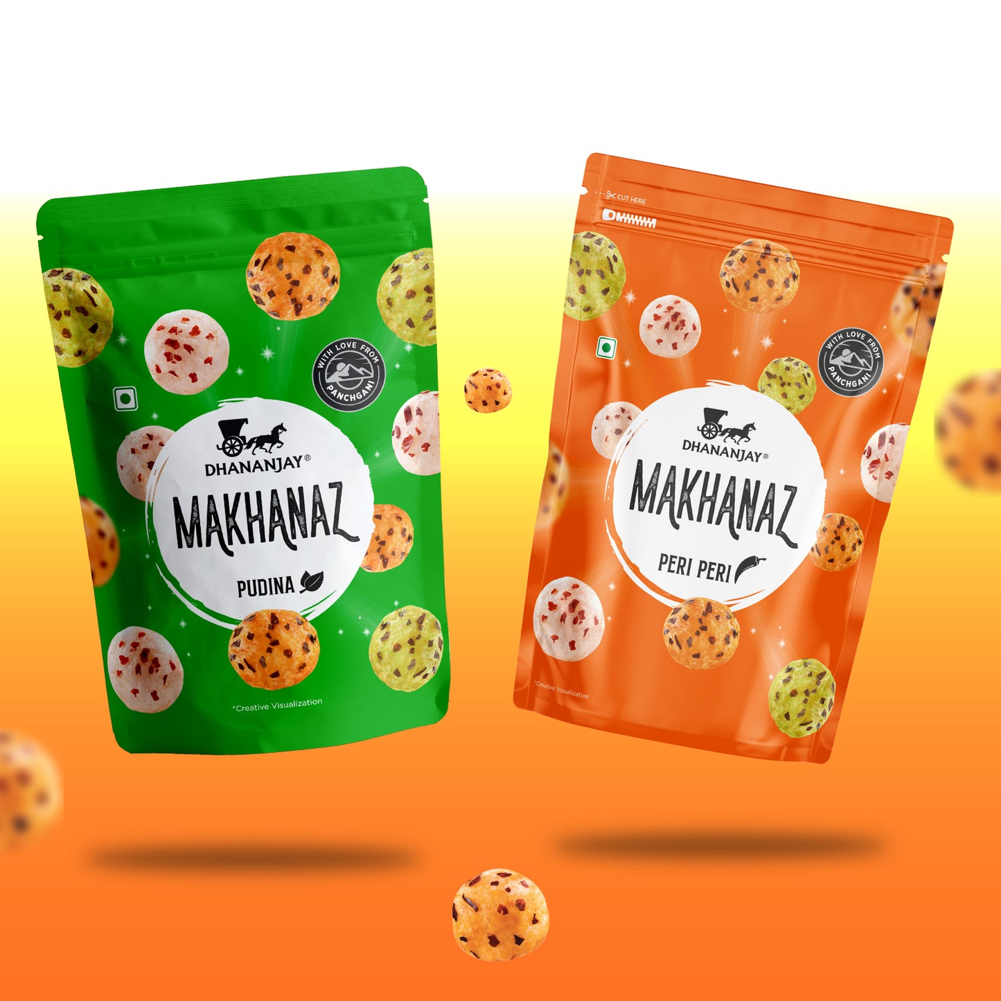 Peri Peri & Pudina Makhana (Pack of 2)