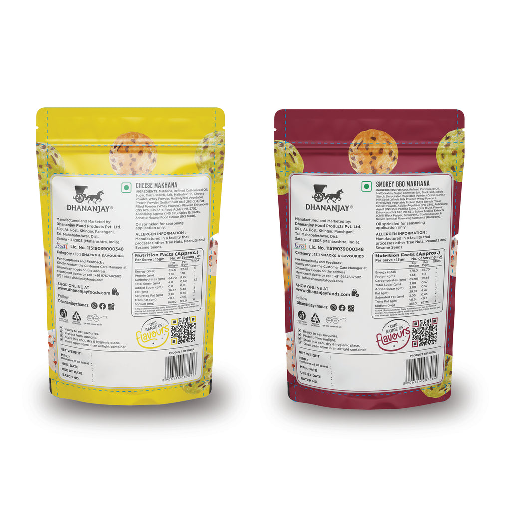 Cheese & Smoky BBQ Makhana (Pack of 2)